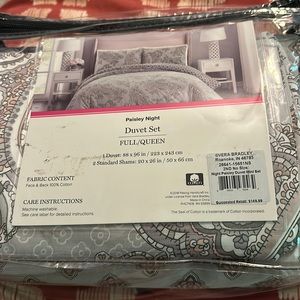 NWT Vera Bradley Full/Queen Duvet Set
